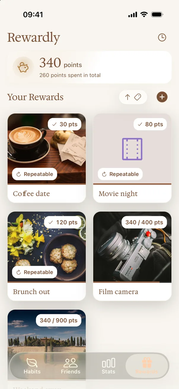 Rewards in light mode