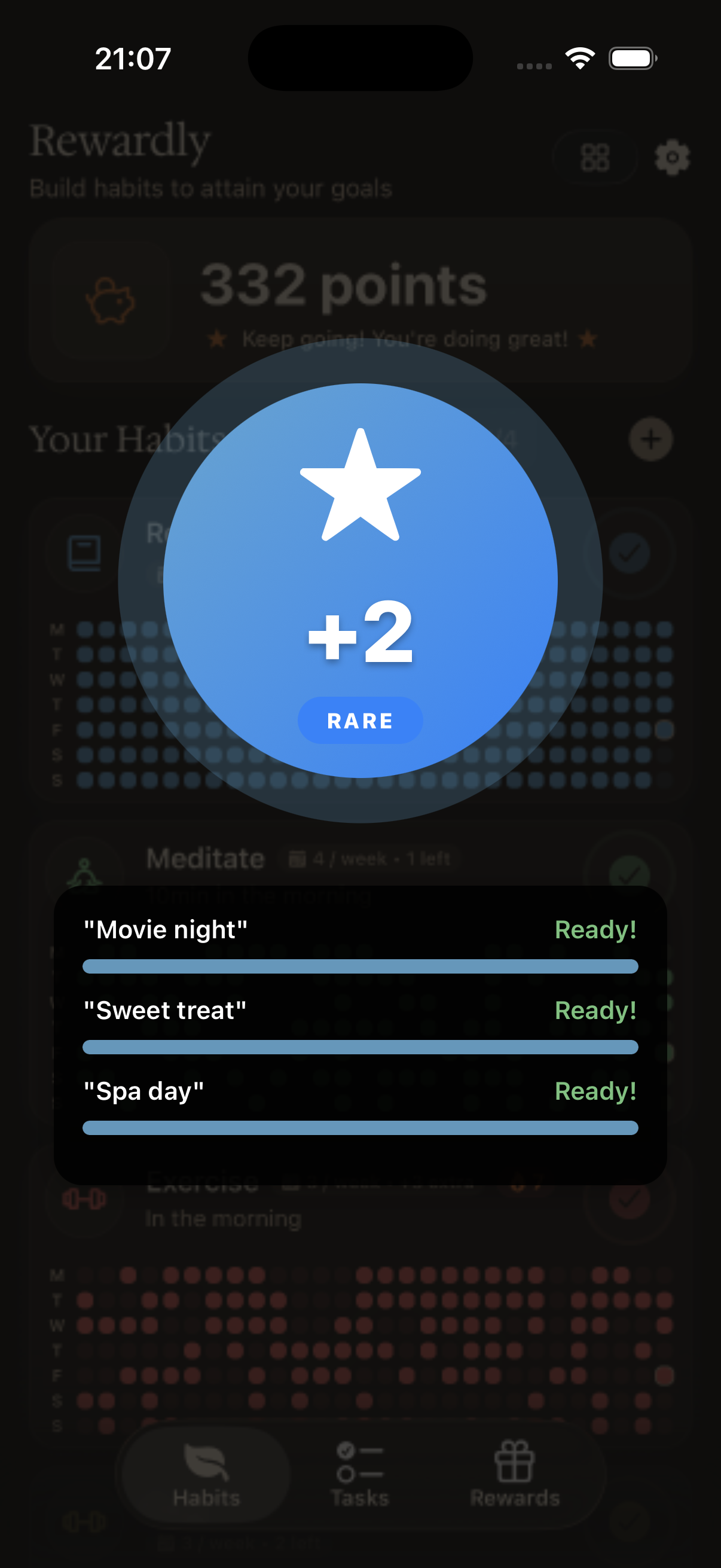 Rewardly point drop — Rare +2 reward