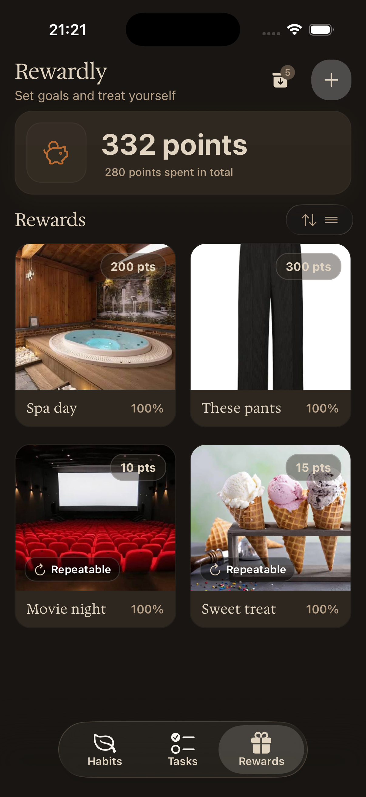 Custom rewards with photos