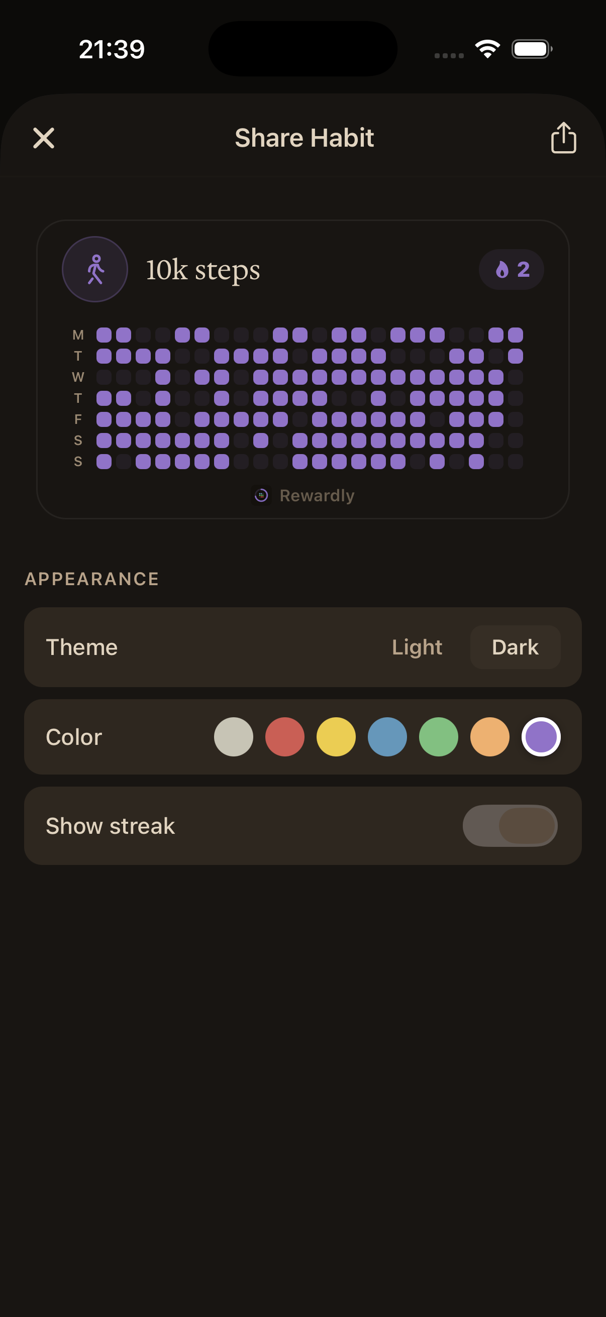 Share habit progress with friends